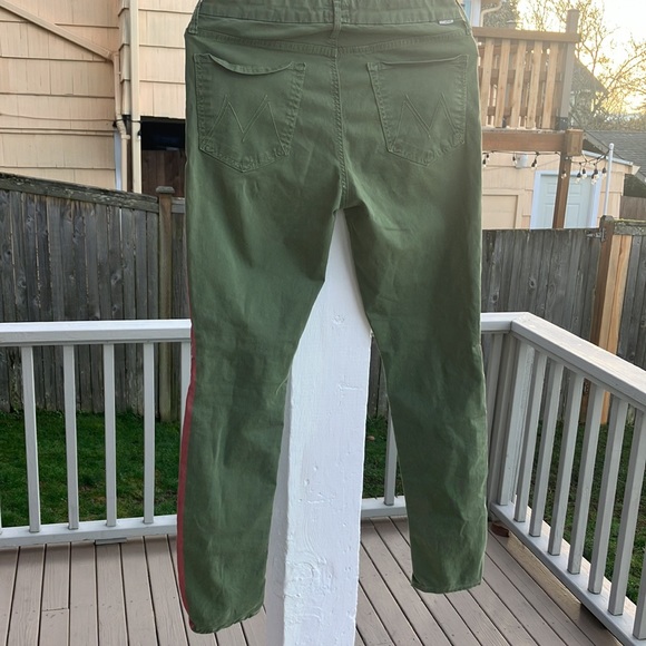 MOTHER Denim The Looker Killing Fatigue w. Red Stripe Skinny Jeans womens 30 - Picture 15 of 17